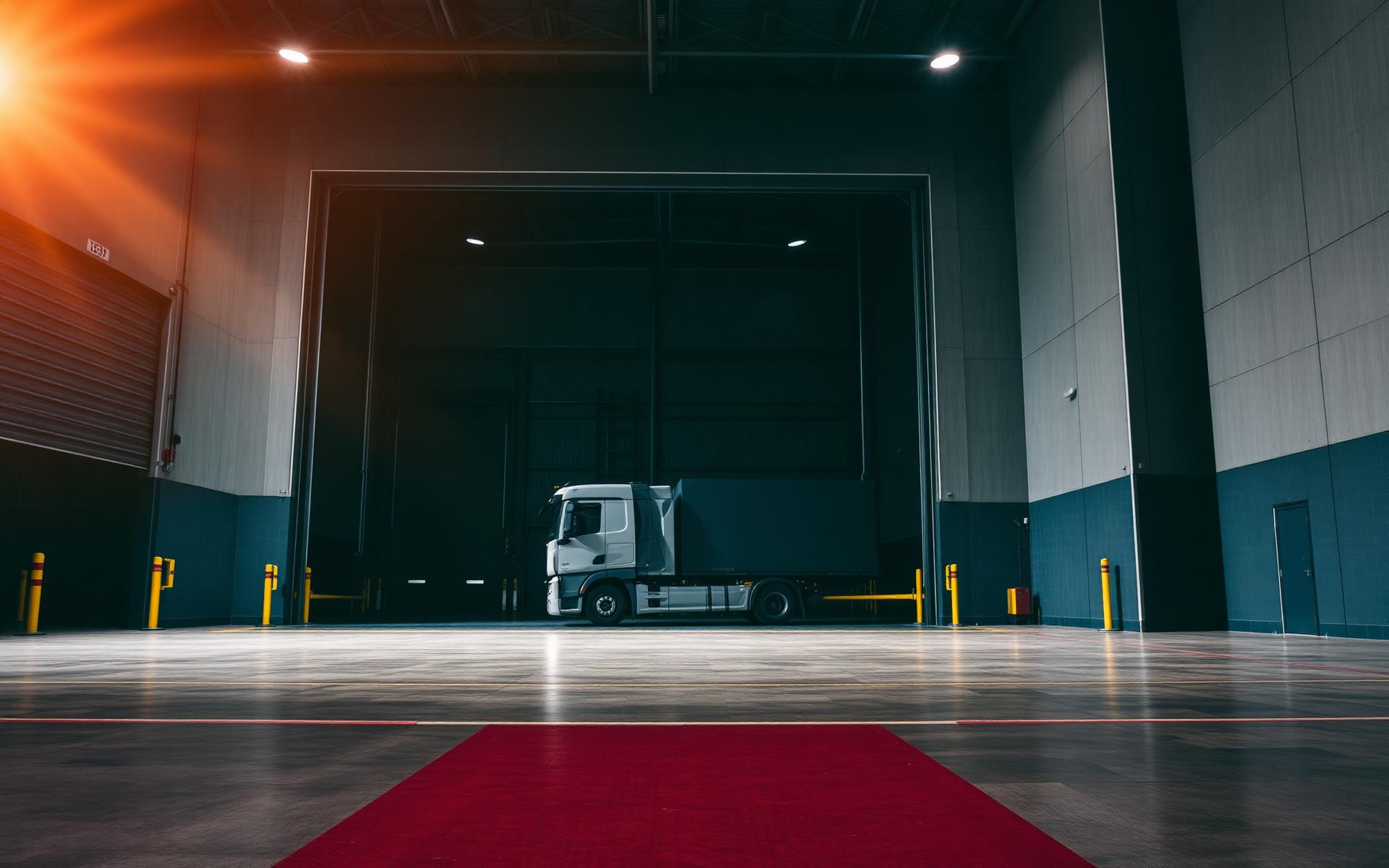 HGV backed into an industrial loading bay
